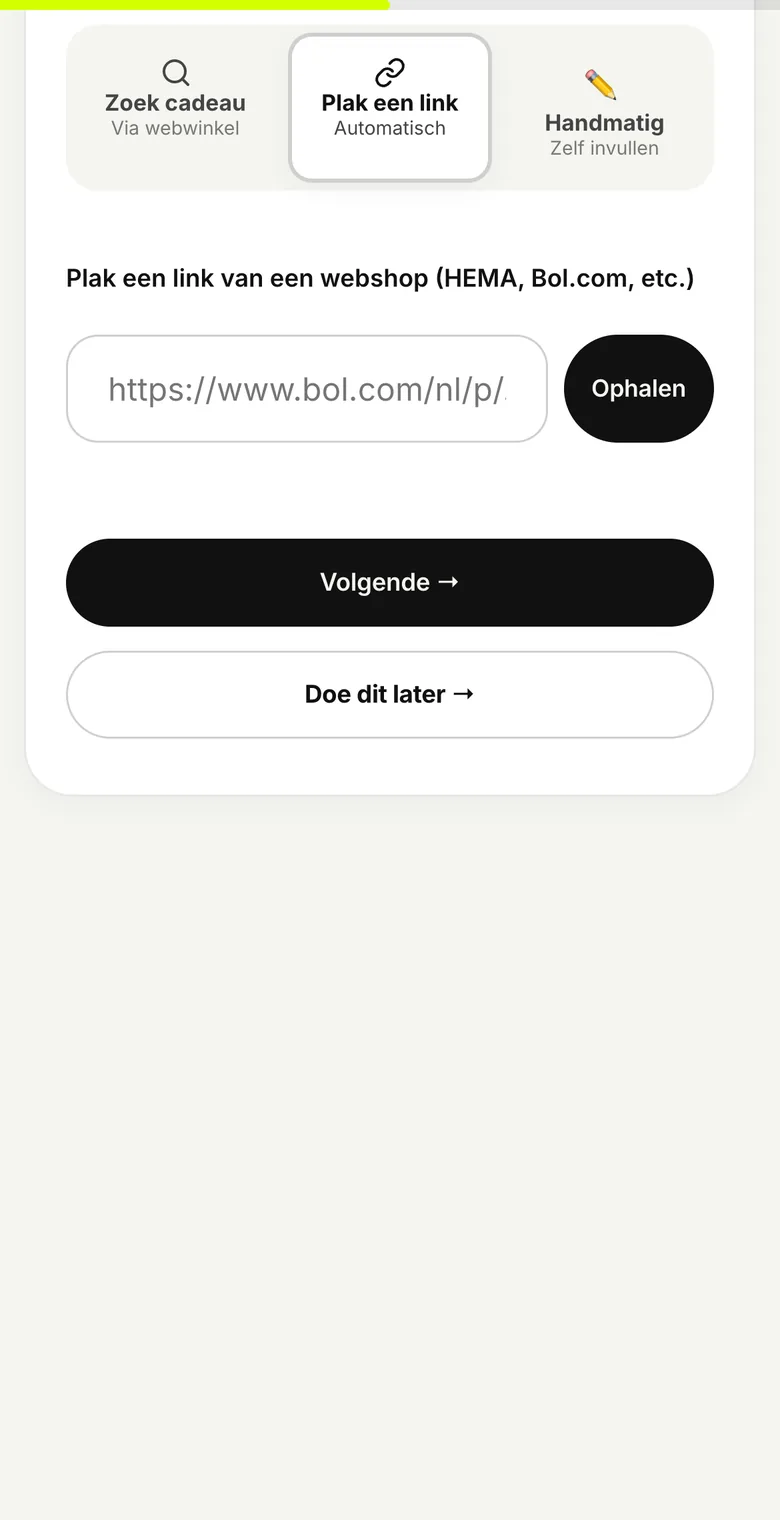 Lijstjemaker.nl Magische Link-lezer om automatisch cadeaus toe te voegen De Magische Link-lezer van Lijstjemaker.nl: plak een HEMA webshop URL, klik op Ophalen en productnaam, link en afbeelding van de spiraal tekenset worden automatisch opgehaald en op het verlanglijstje gezet